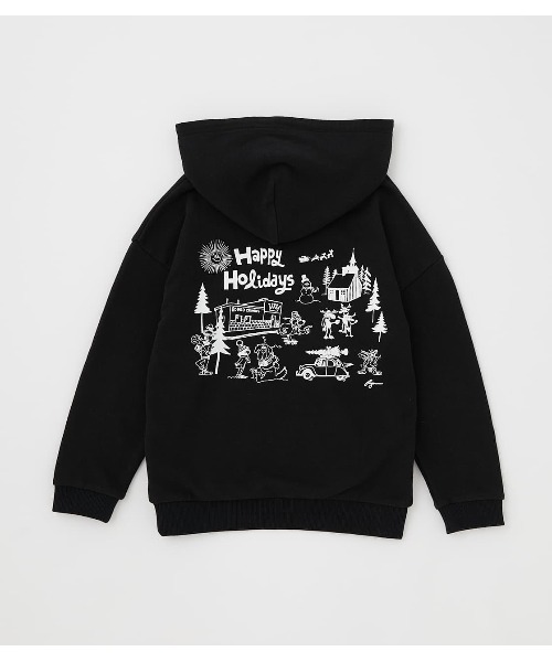 RODEO CROWNS WIDE BOWL（ロデオクラウンズワイドボウル）の「キッズ Ryu Ambe スウェットパーカー（パーカー・キッズ・アイボリー/ブラック/杢グレー・110/120/130/140）」の2枚目の写真