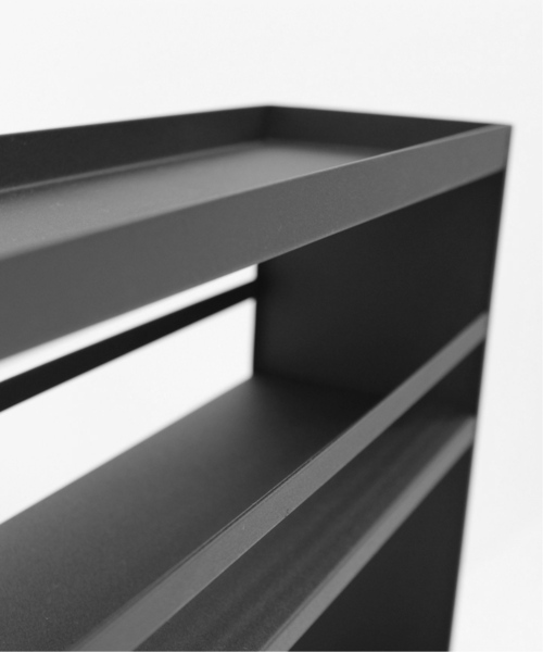 ジャーナルスタンダードファニチャー スリム収納ワゴン 隙間収納　ブラック セール】【TOWER×JSF】JSF SLIM WAGON HANDLE スリム収納ワゴン