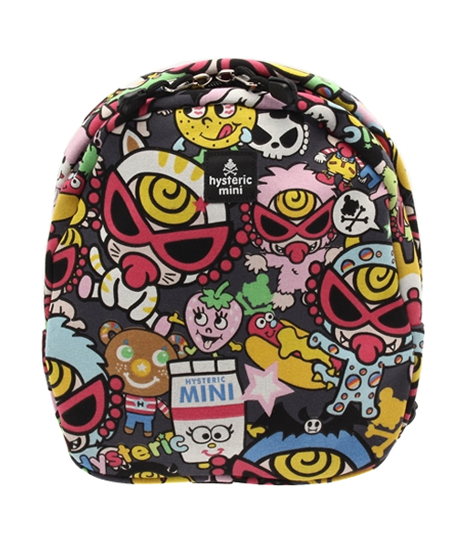 HYSTERIC MINI(ヒステリックミニ)の「Hungry meet the Monsters 総柄 BABYリュック(バックパック/リュック・キッズ・ホワイト系その他/ブラック系その他/グリーン系その他・FREE)」の2枚目の写真
