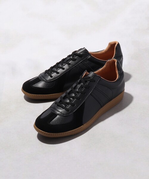 GERMAN TRAINER(ジャーマントレーナー)の「◆GERMAN TRAINER 別注レザースニーカー(スニーカー・メンズ・ブラック/ホワイト・60/70)」の2枚目の写真