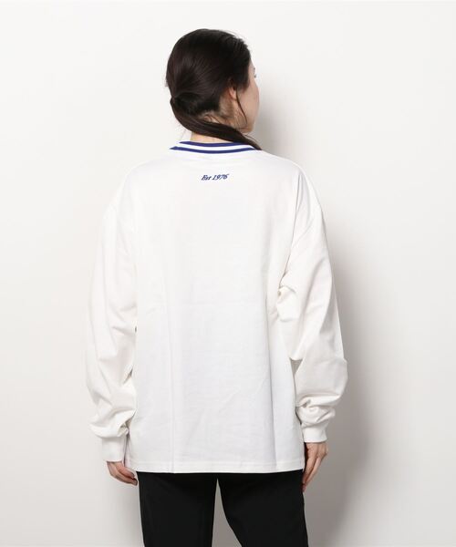 VISION STREET WEAR(ヴィジョンストリートウェア)の「VISION STREET WEAR/リブライン ロゴ刺繍ロンT(Tシャツ/カットソー・レディース・ホワイト/オフホワイト/ブルー/グリーン・LL/M/L)」の7枚目の写真