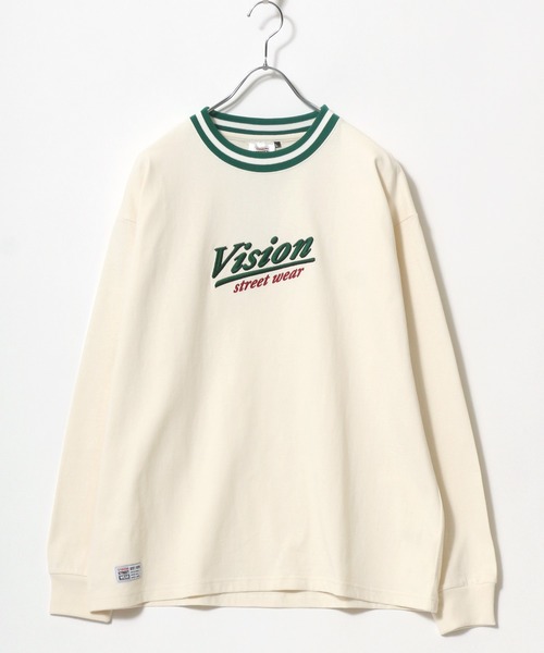 VISION STREET WEAR(ヴィジョンストリートウェア)の「VISION STREET WEAR/リブライン ロゴ刺繍ロンT(Tシャツ/カットソー・レディース・ホワイト/オフホワイト/ブルー/グリーン・LL/M/L)」の16枚目の写真
