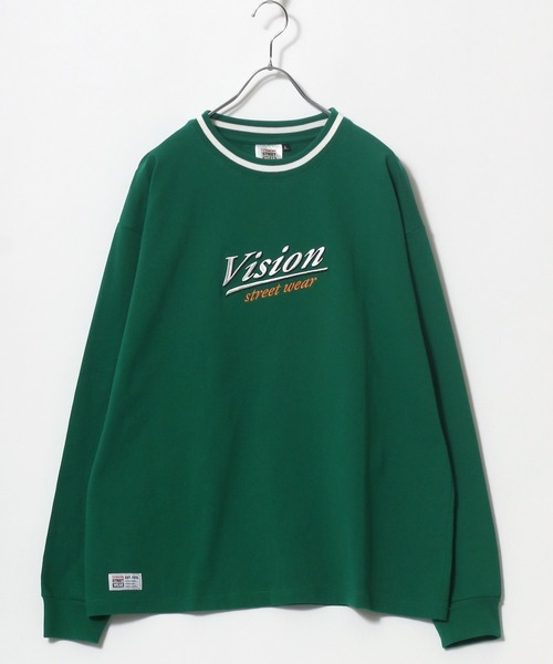 VISION STREET WEAR(ヴィジョンストリートウェア)の「VISION STREET WEAR/リブライン ロゴ刺繍ロンT(Tシャツ/カットソー・レディース・ホワイト/オフホワイト/ブルー/グリーン・LL/M/L)」の17枚目の写真