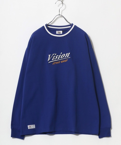 VISION STREET WEAR(ヴィジョンストリートウェア)の「VISION STREET WEAR/リブライン ロゴ刺繍ロンT(Tシャツ/カットソー・レディース・ホワイト/オフホワイト/ブルー/グリーン・LL/M/L)」の18枚目の写真