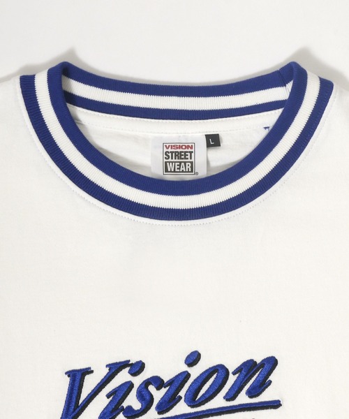 VISION STREET WEAR(ヴィジョンストリートウェア)の「VISION STREET WEAR/リブライン ロゴ刺繍ロンT(Tシャツ/カットソー・レディース・ホワイト/オフホワイト/ブルー/グリーン・LL/M/L)」の19枚目の写真