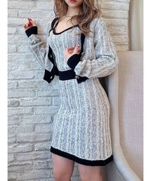 RESEXXY | ツイードニットキャミワンピース【セットアップ着用可能】(ワンピース)