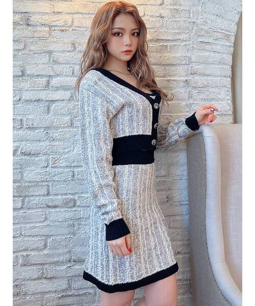 RESEXXY(リゼクシー)の「ツイードニットキャミワンピース【セットアップ着用可能】(ワンピース・レディース・ブラック/グリーン/ラベンダー・FREE)」の8枚目の写真