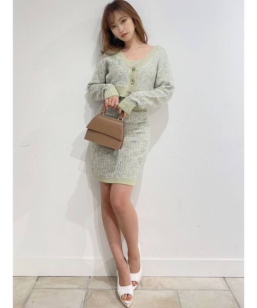 RESEXXY(リゼクシー)の「ツイードニットキャミワンピース【セットアップ着用可能】(ワンピース・レディース・ブラック/グリーン/ラベンダー・FREE)」の22枚目の写真