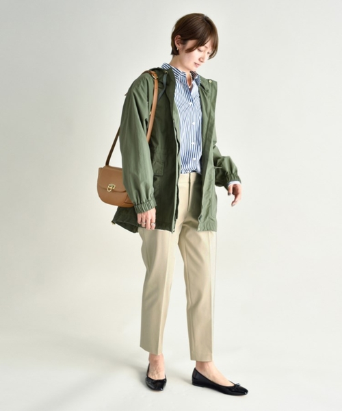 UNTITLED（アンタイトル）の「◆ドライタッサー マウンテンパーカー【洗える】（ミリタリージャケット・レディース・カーキ/ベージュ/ブラック・00/01/04/44/48/02）」の14枚目の写真