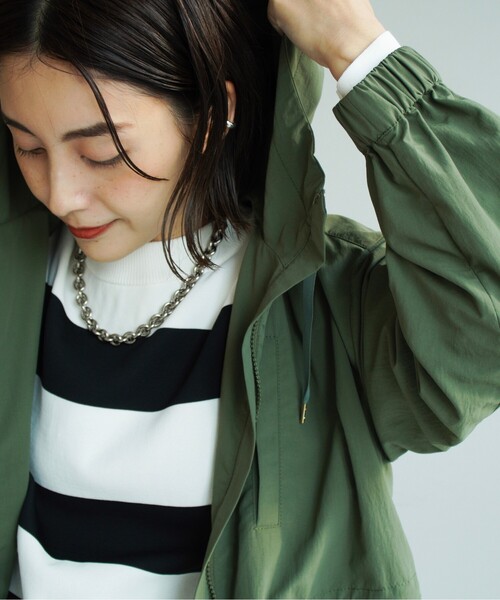 UNTITLED（アンタイトル）の「◆ドライタッサー マウンテンパーカー【洗える】（ミリタリージャケット・レディース・カーキ/ベージュ/ブラック・00/01/04/44/48/02）」の18枚目の写真