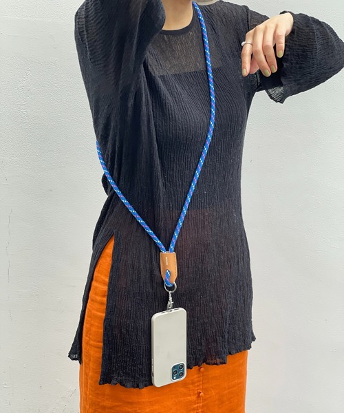 Beau're（ヴュレ）の「BEAURE ヴュレ パラコード モバイルストラップ ショルダー（スマホグッズ・レディース・ブラック/オレンジ/ブルー/カーキ/モカ/ネイビー系・FREE）」の4枚目の写真