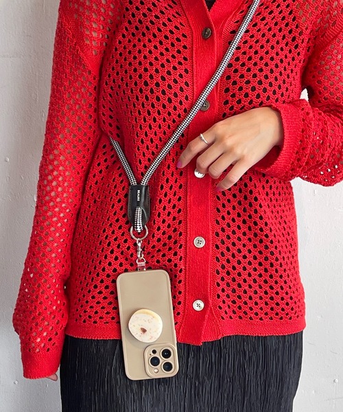 Beau're（ヴュレ）の「BEAURE ヴュレ パラコード モバイルストラップ ショルダー（スマホグッズ・レディース・ブラック/オレンジ/ブルー/カーキ/モカ/ネイビー系・FREE）」の2枚目の写真