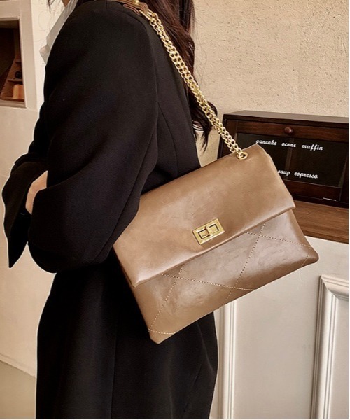 【OKUOKU　0909】ダブルチェーン　ミニマム　ショルダーバッグ/oku-ba-279