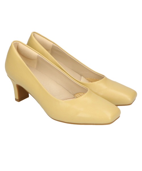 ORiental TRaffic（オリエンタルトラフィック）の「跳べるパンプス スクエアトゥヒール R-3204（パンプス・レディース・イエロー/ブラック/グレー・34/37/42/33/35/40/36/38/41/43/39）」の6枚目の写真