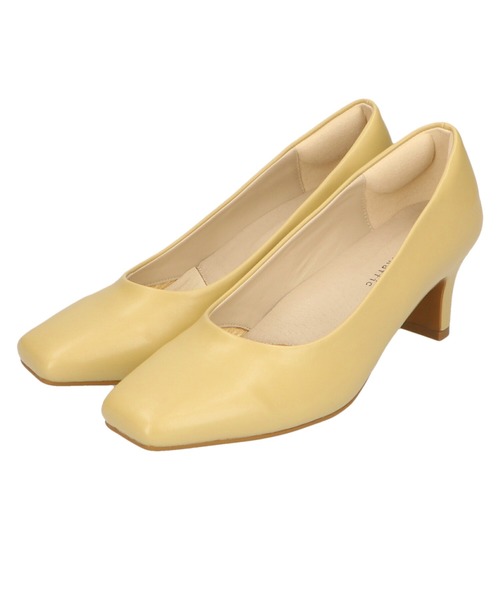 ORiental TRaffic（オリエンタルトラフィック）の「跳べるパンプス スクエアトゥヒール R-3204（パンプス・レディース・イエロー/ブラック/グレー・34/37/42/33/35/40/36/38/41/43/39）」の7枚目の写真