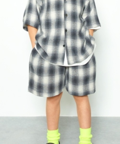 EAST END HIGHLANDERS(イーストエンドハイランダーズ)の「EAST END HIGHLANDERS / チェック ハーフパンツ <100-120cm>(その他パンツ・キッズ・ブラック/レッド・110/120)」の2枚目の写真