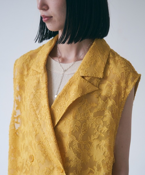 VACANCY(ヴァカンシー)の「SETUPヴィンテージレースジレ(ベスト・レディース・ブラック/イエロー・FREE)」の13枚目の写真