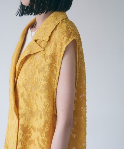 VACANCY(ヴァカンシー)の「SETUPヴィンテージレースジレ(ベスト・レディース・ブラック/イエロー・FREE)」の14枚目の写真