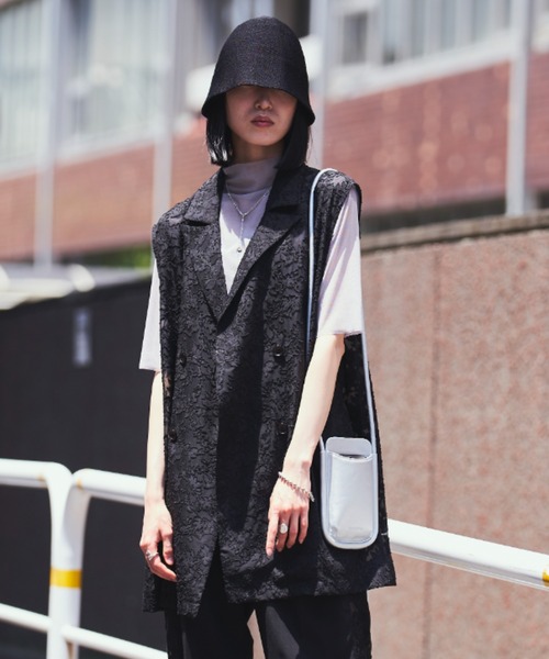 VACANCY(ヴァカンシー)の「SETUPヴィンテージレースジレ(ベスト・レディース・ブラック/イエロー・FREE)」の6枚目の写真