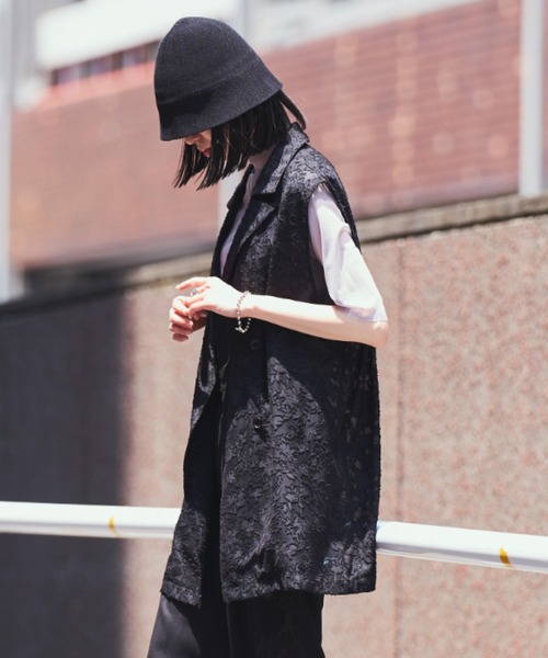 VACANCY(ヴァカンシー)の「SETUPヴィンテージレースジレ(ベスト・レディース・ブラック/イエロー・FREE)」の5枚目の写真