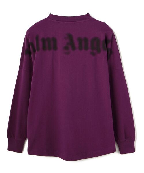 PalmAngels/パームエンジェルス/BLURRY LOGO OVER TEE L/S/ブラリィロゴロングスリーブTシャツ