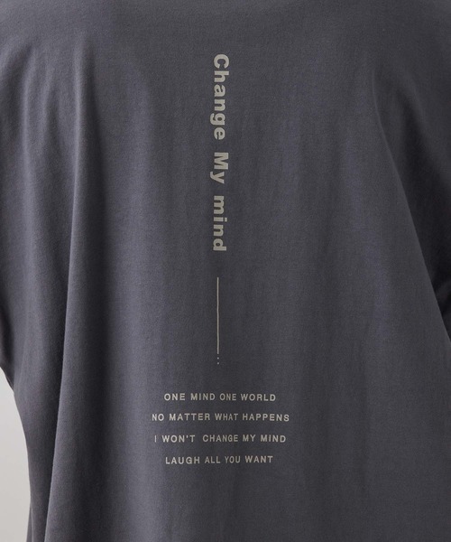 JUNRED(ジュンレッド)の「ビッグシルエットフェイクレイヤードロンT(Tシャツ/カットソー・メンズ・チャコールグレー/ベージュ/ブルー・S/M/L)」の12枚目の写真
