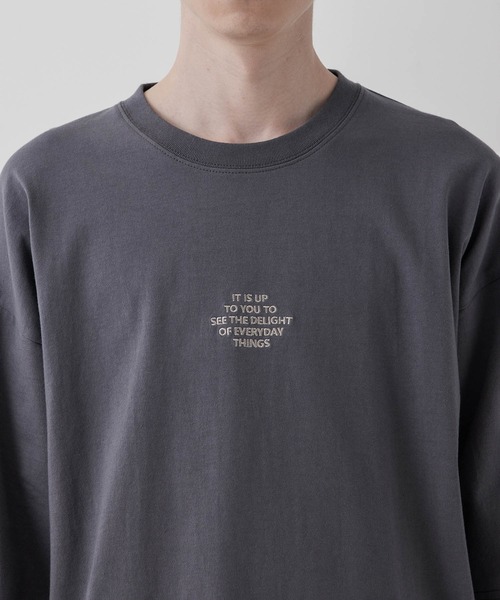 JUNRED(ジュンレッド)の「ビッグシルエットフェイクレイヤードロンT(Tシャツ/カットソー・メンズ・チャコールグレー/ベージュ/ブルー・S/M/L)」の11枚目の写真