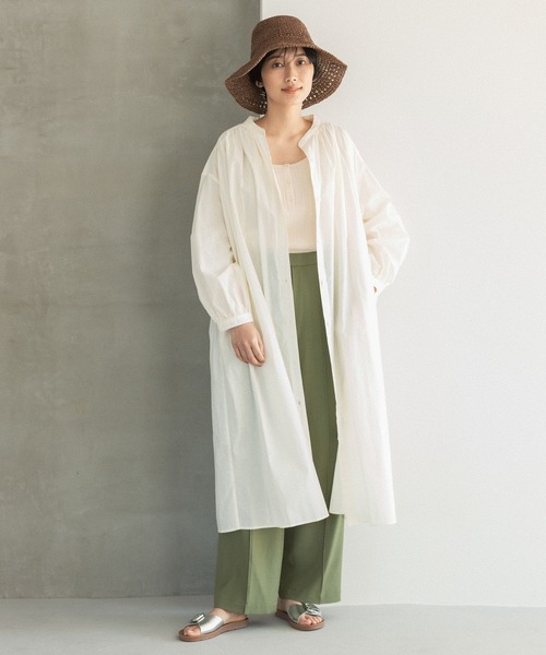 LEPSIM（レプシィム）の「軽やかコットンワンピース[2022春夏]　262891（ワンピース・レディース・ピンク/オフホワイト/ブラック/パープル系その他・FREE）」の5枚目の写真