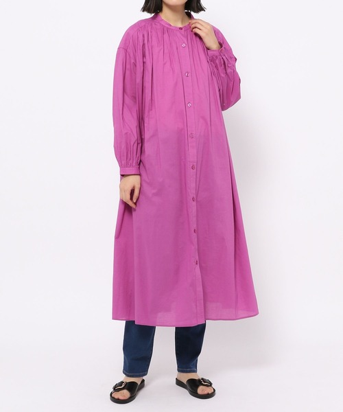 LEPSIM（レプシィム）の「軽やかコットンワンピース[2022春夏]　262891（ワンピース・レディース・ピンク/オフホワイト/ブラック/パープル系その他・FREE）」の9枚目の写真