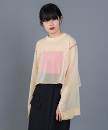 Solace | シアーライン微ラメニットトップス(ニット/セーター)