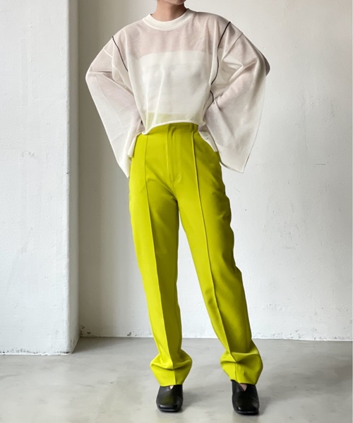 Solace（ソレイス）の「シアーライン微ラメニットトップス（ニット/セーター・レディース・ブラック/ベージュ/オフホワイト・FREE）」の4枚目の写真