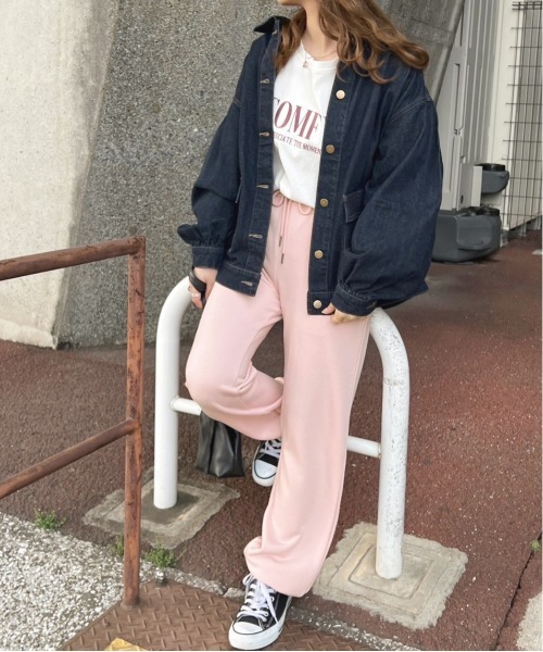 apres jour(アプレジュール)の「【セットアップ可能】スウェットロングパンツ【ZOZOTOWN限定アイテム】(その他パンツ・レディース・スミクロ/ピンク/アイボリー/オートミール・フリー/X-LARGE)」の1枚目の写真