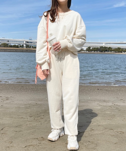 apres jour(アプレジュール)の「【セットアップ可能】スウェットロングパンツ【ZOZOTOWN限定アイテム】(その他パンツ・レディース・スミクロ/ピンク/アイボリー/オートミール・フリー/X-LARGE)」の16枚目の写真