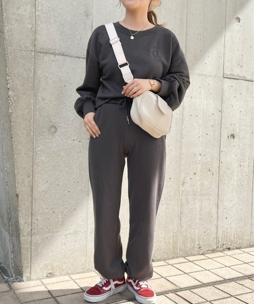 apres jour(アプレジュール)の「【セットアップ可能】スウェットロングパンツ【ZOZOTOWN限定アイテム】(その他パンツ・レディース・スミクロ/ピンク/アイボリー/オートミール・フリー/X-LARGE)」の6枚目の写真