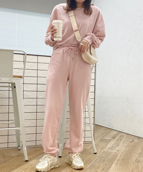apres jour(アプレジュール)の「【セットアップ可能】スウェットロングパンツ【ZOZOTOWN限定アイテム】(その他パンツ・レディース・スミクロ/ピンク/アイボリー/オートミール・フリー/X-LARGE)」の10枚目の写真
