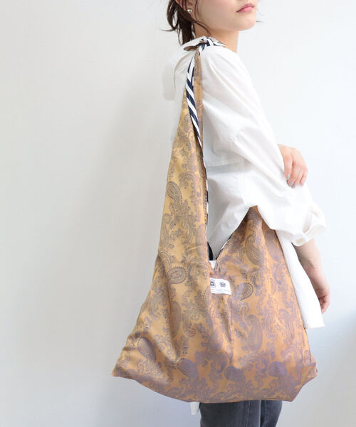 HOLLINGWORTH COUNTRY OUTFITTERS(ホリングワース カントリーアウトフィッターズ)の「【Hollingworth country outfitters】ストライプ×ペイズリーBIGショッパーバッグ(ショルダーバッグ・レディース・レッド系その他/ブルー系その他7・FREE)」の13枚目の写真