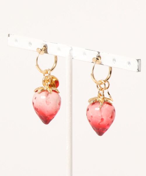 ACCOMMODE（アコモデ）の「クリアフルーツイヤリング（イヤリング・レディース・パープル/レッド/イエロー・FREE）」の5枚目の写真