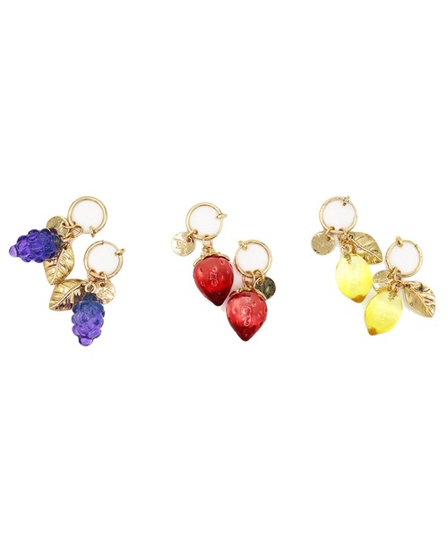 ACCOMMODE（アコモデ）の「クリアフルーツイヤリング（イヤリング・レディース・パープル/レッド/イエロー・FREE）」の15枚目の写真