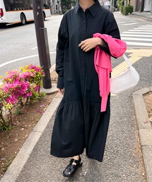 feepur | ティアードマキシシャツワンピース(シャツワンピース)