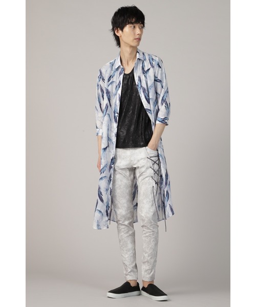 TORNADO MART（トルネードマート）の「TORNADO MART∴フェザープリントロングシャツ（シャツ/ブラウス・メンズ・ブルー/レッド・LL/M/L）」の21枚目の写真