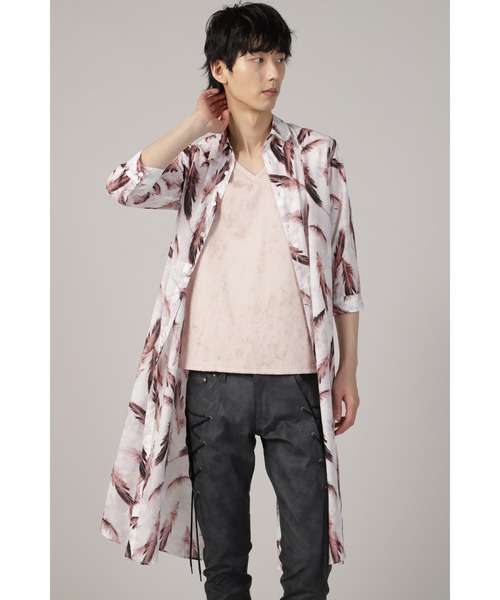 TORNADO MART（トルネードマート）の「TORNADO MART∴フェザープリントロングシャツ（シャツ/ブラウス・メンズ・ブルー/レッド・LL/M/L）」の17枚目の写真