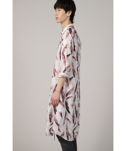 TORNADO MART（トルネードマート）の「TORNADO MART∴フェザープリントロングシャツ（シャツ/ブラウス・メンズ・ブルー/レッド・LL/M/L）」の16枚目の写真