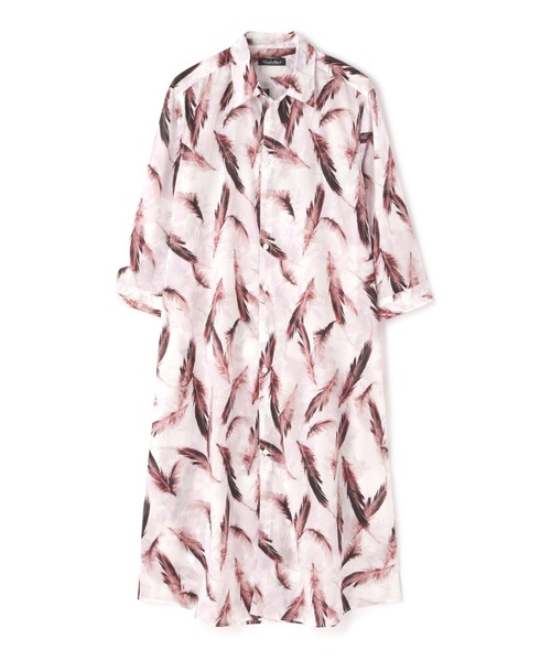 TORNADO MART（トルネードマート）の「TORNADO MART∴フェザープリントロングシャツ（シャツ/ブラウス・メンズ・ブルー/レッド・LL/M/L）」の9枚目の写真