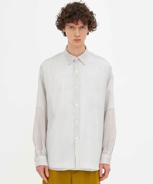 city（シティ）の「SHEER STRIPE SHIRTS（シャツ/ブラウス・メンズ・ホワイト/ブラック・1/2/3）」の18枚目の写真