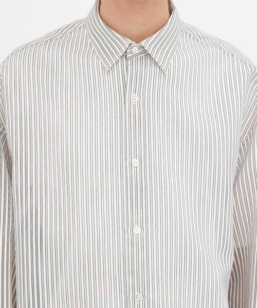 city（シティ）の「SHEER STRIPE SHIRTS（シャツ/ブラウス・メンズ・ホワイト/ブラック・1/2/3）」の15枚目の写真
