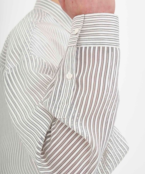 city（シティ）の「SHEER STRIPE SHIRTS（シャツ/ブラウス・メンズ・ホワイト/ブラック・1/2/3）」の13枚目の写真