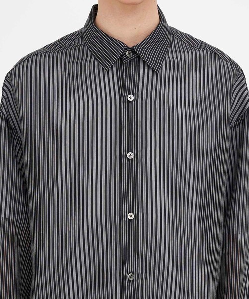 city（シティ）の「SHEER STRIPE SHIRTS（シャツ/ブラウス・メンズ・ホワイト/ブラック・1/2/3）」の14枚目の写真
