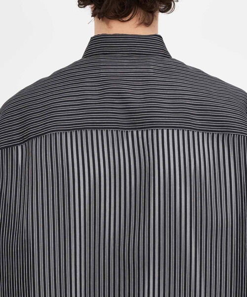 city（シティ）の「SHEER STRIPE SHIRTS（シャツ/ブラウス・メンズ・ホワイト/ブラック・1/2/3）」の9枚目の写真