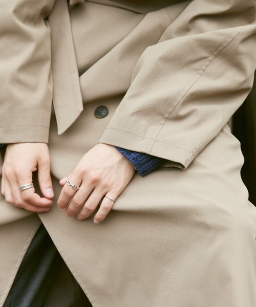 CASPER JOHN(キャスパージョン)の「Over collar trench coat/オーバーカラートレンチコート(トレンチコート・メンズ・モカ/ブラック・SMALL/MEDIUM/LARGE)」の14枚目の写真