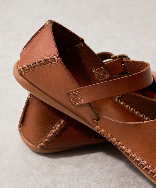 CORSO ROMA，9（コルソローマ）の「《WEB限定・CORSO ROMA,9》レザーサンダル（サンダル・レディース・キャメル・38/36/37/35/39）」の9枚目の写真